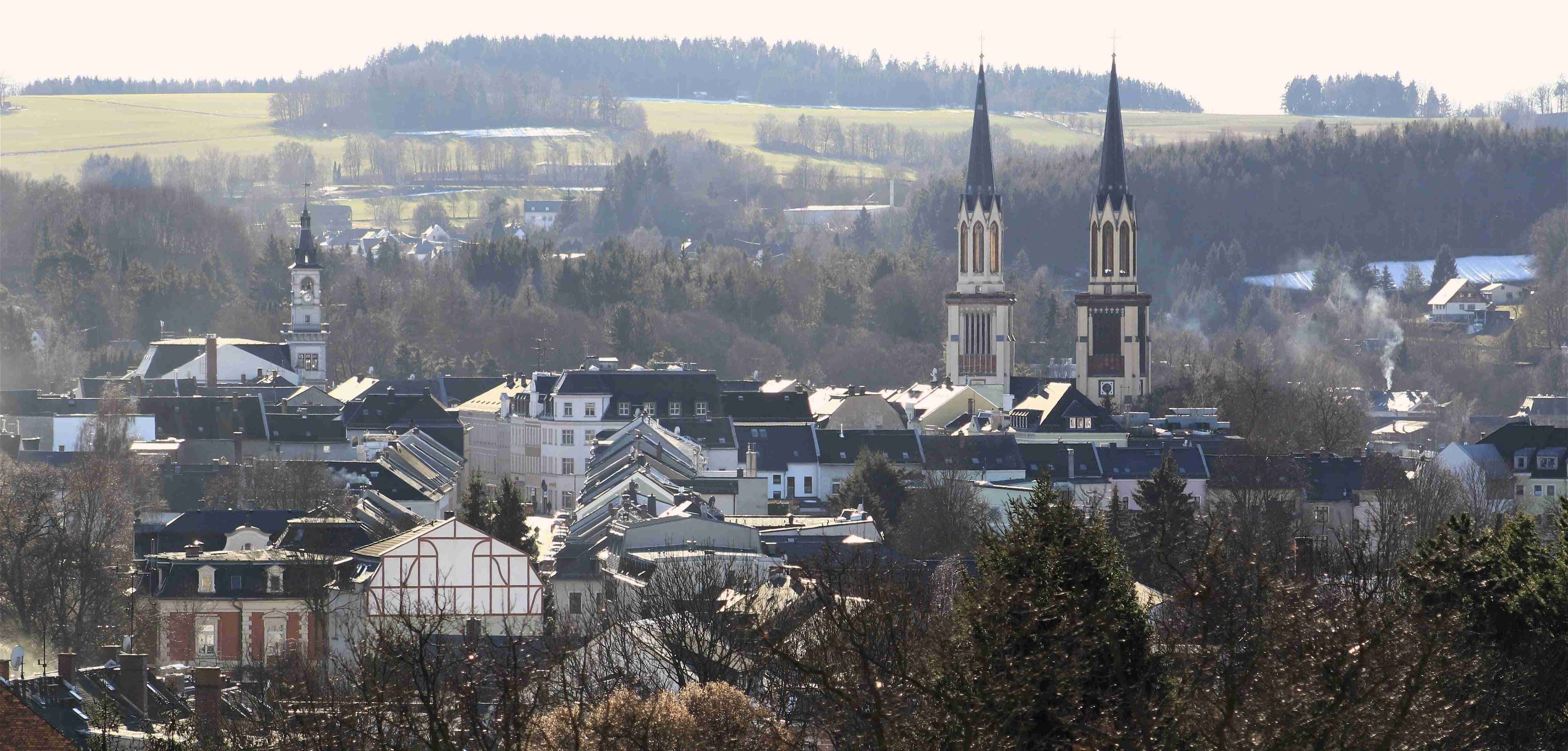Landschaft im Vogtland rund um Oelsnitz